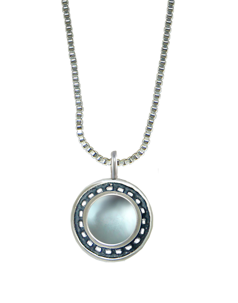 Sterling Silver Little Blue Topaz Pendant Necklace